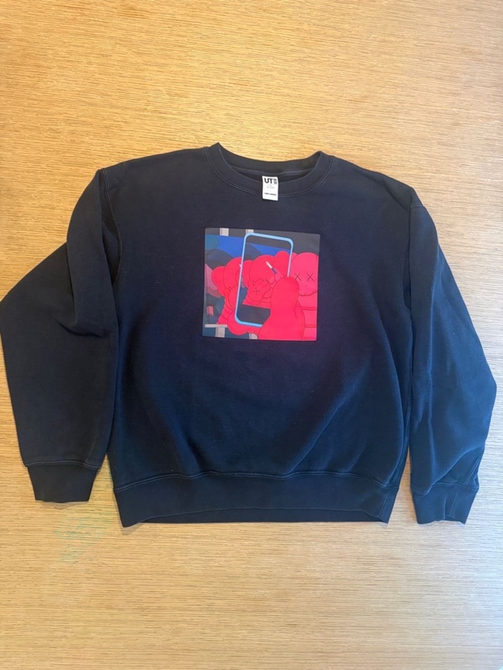 KAWS - Warhol - Uniqlo - Black Crewneck Sweatshirt